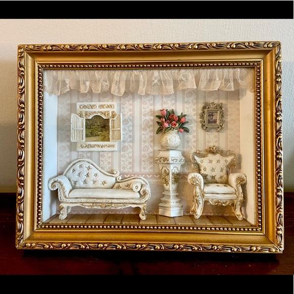 Wall Decor Vintage 3d Shadow Box Diorama Victorian Room Style Poshmark